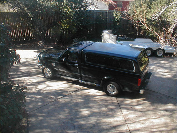 truck in driveway